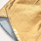 Gold Painted Irregular shape Jeans skirts