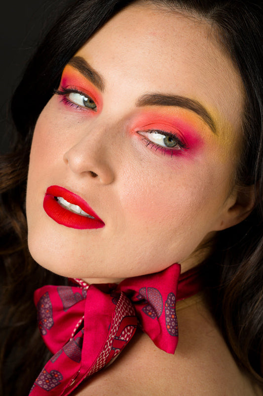 Armenian Alphabet Burgundy Narrow Scarf