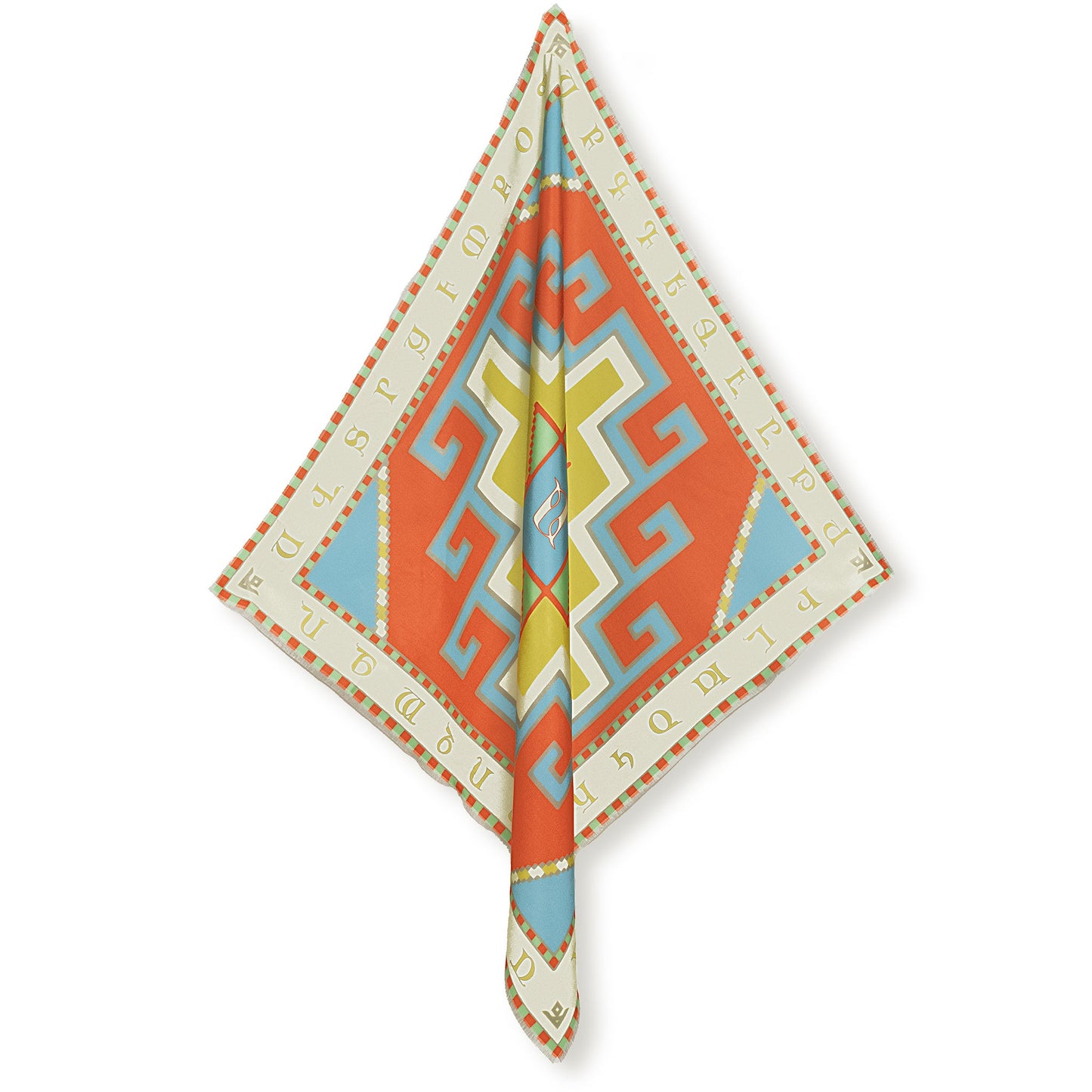 Armenian Alphabet #3 Silk Square scarf - Lusanet Collective