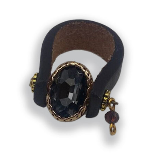 Black Oval Stone Ring