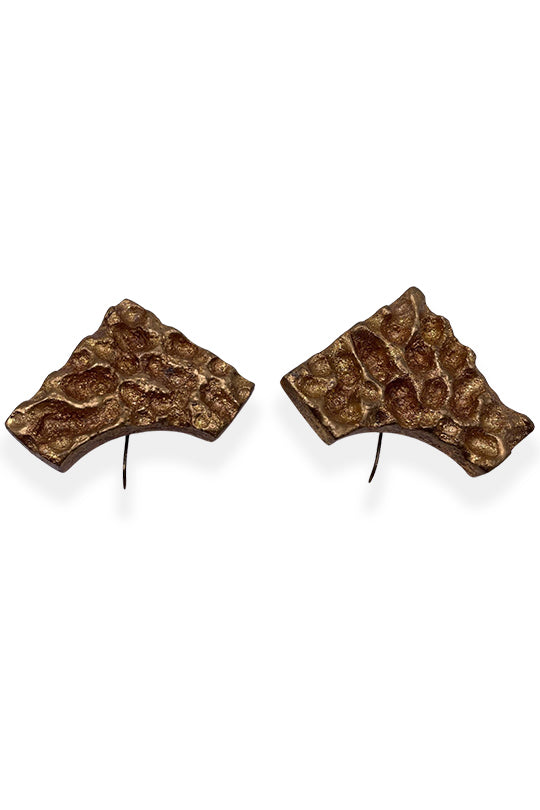 Golden Leave Wood Earrings