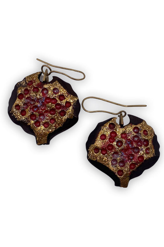 Pomegranate Wood Earrings
