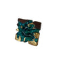 Square Wood Ring Green & Gold - Lusanet Collective