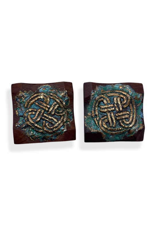 Square Wood Earrings