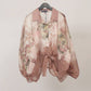 Tunic in printed Tencel and silk – KD8971-3: MARRON