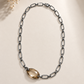 Champagne Crystal Link Necklace
