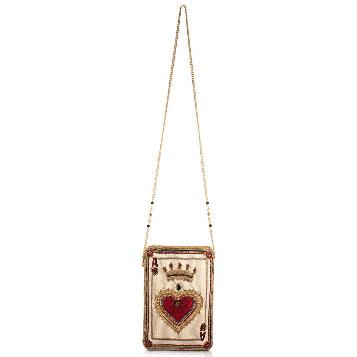 High Court Beaded Crowned Heart Crossbody bag