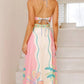 Halter halter long hollowed waist dress