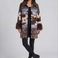 Mixed Media Faux Fur Statement Coat: L