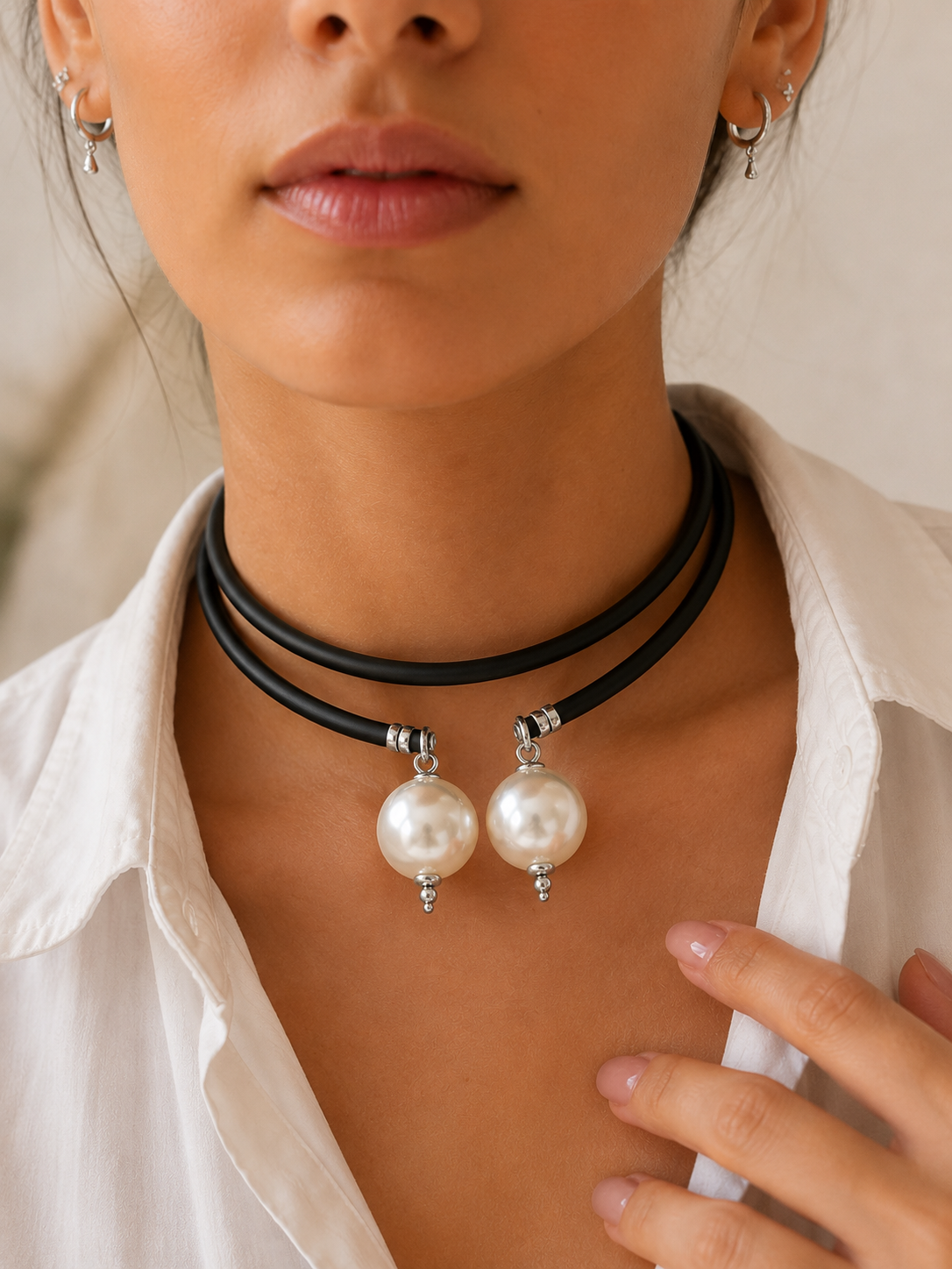 Modern Muse Pearl Wrap Necklace