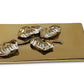 Oblong Gold Decorative Box With Flower Design Lid: Flower