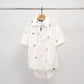 Cotton shirt with floral embroidery FIT4762533: White