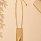 Modern Pearl Golden Mesh Pendant Necklace