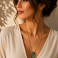 Azure Drop Swarovski Crystal Pendant Necklace