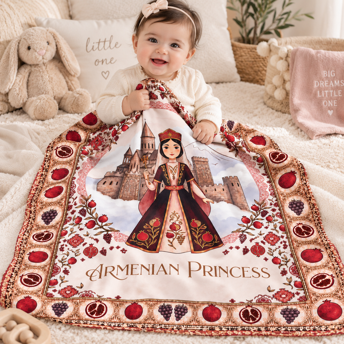 Armenian Princess Baby Blanket — Queen Zabel Soft Fleece Throw