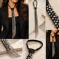 Embellished Fringe Statement Tie