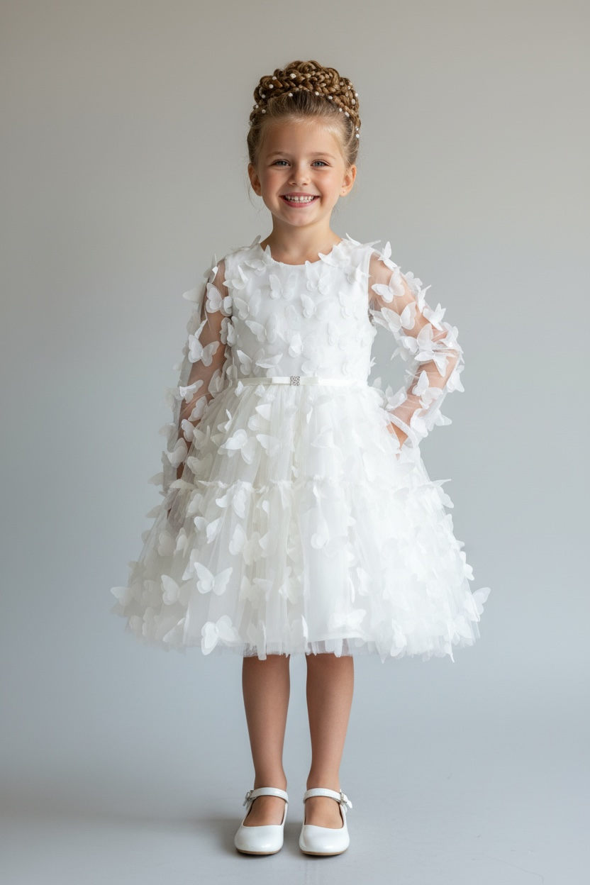 White Butterfly Dress