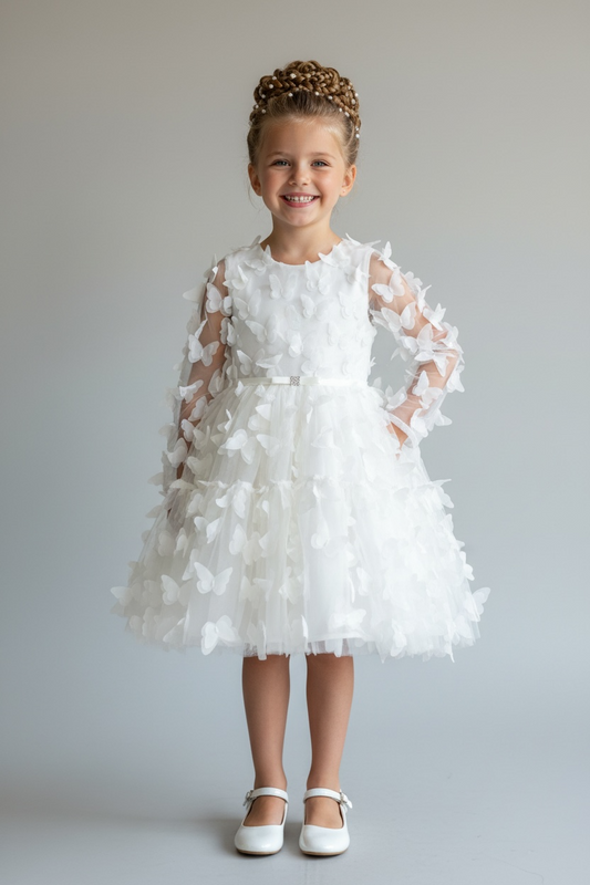 White Butterfly Dress