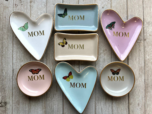 Mother's Day jewelry Dish: Beige / Rectangle