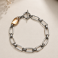 Champagne Crystal Paperclip Chain Bracelet