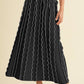 Pleated Sweater Knit Maxi Skirt