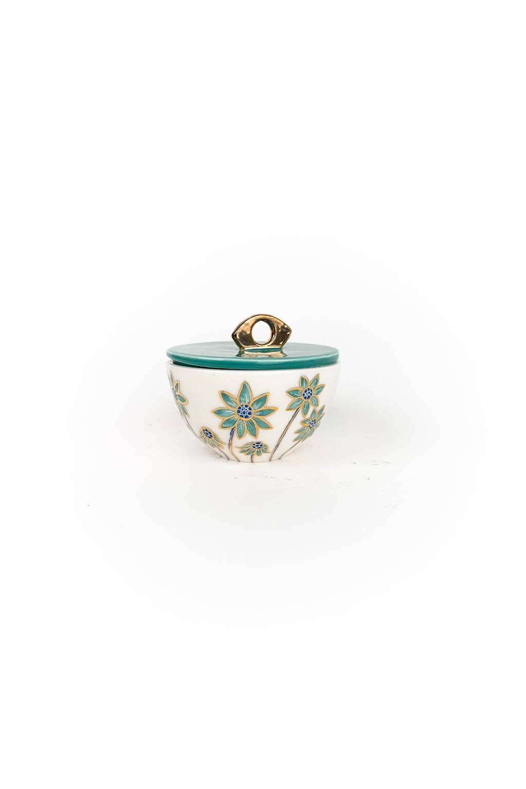 Bowl Floral Canister: Red