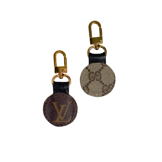 Le Charm Keychain - Upcycled Designer: LV Round