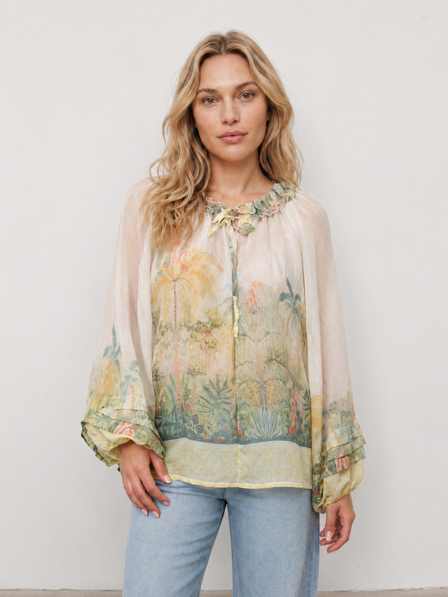 Flowy blouse: Beige