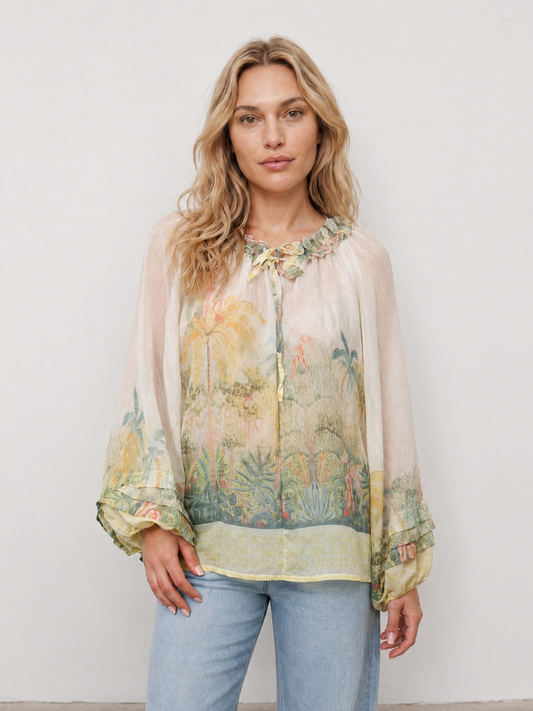 Flowy blouse: Beige
