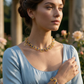 Blue & Gold Nalu Handmade Crochet Necklace