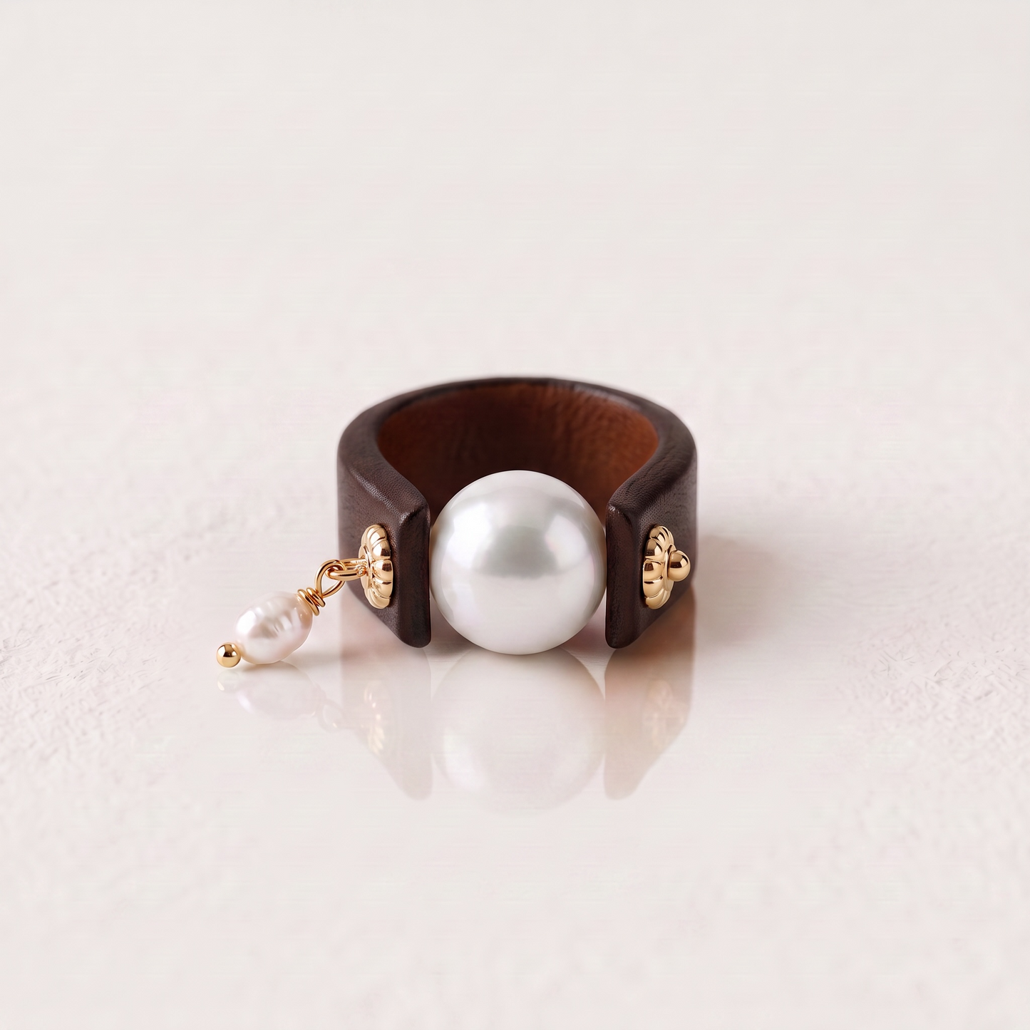 Natural Round Pearl Ring