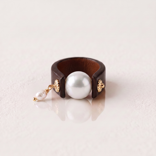 Natural Round Pearl Ring