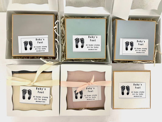 Baby's Feet Stamp Kit: White