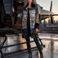 Mixed Media Faux Fur Trim Jacket