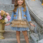 Hello Darling Blue Tweed Jacket & Tulle Skirt