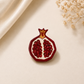 Ruby Seeds Pomegranate Ceramic Brooch