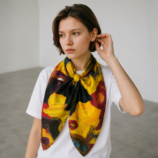 Firelight Symphony Abstract Scarf