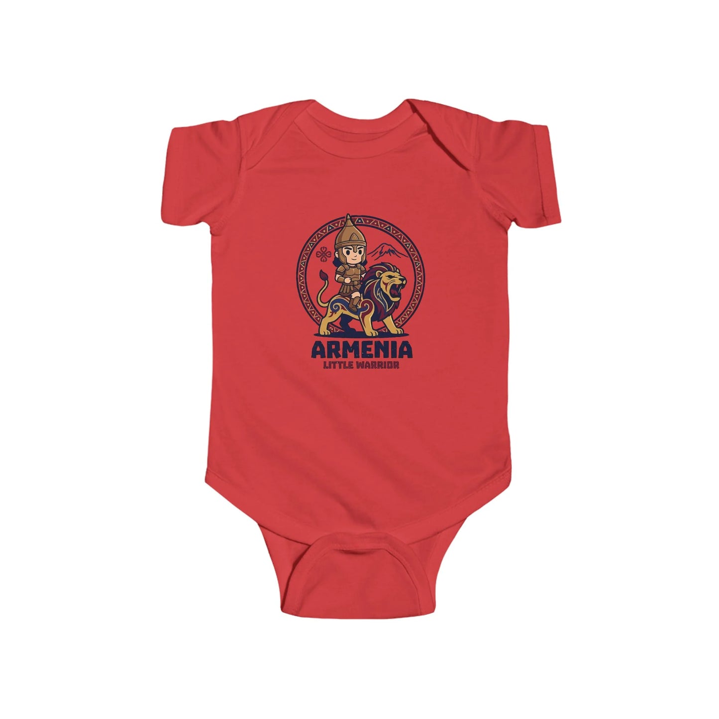 Armenia Little Warrior Baby Bodysuit - Infant Armenian Heritage Onesie