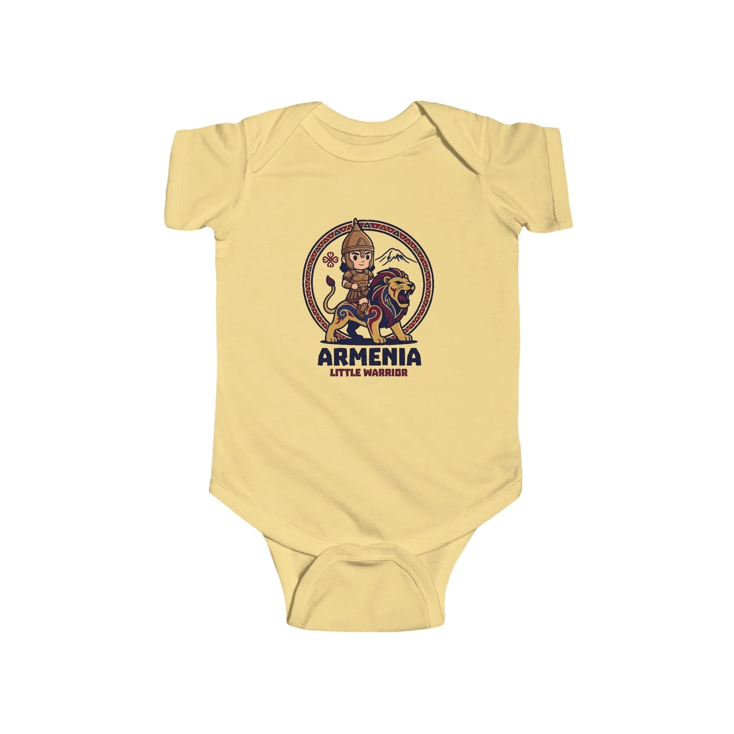 Armenia Little Warrior Baby Bodysuit - Infant Armenian Heritage Onesie
