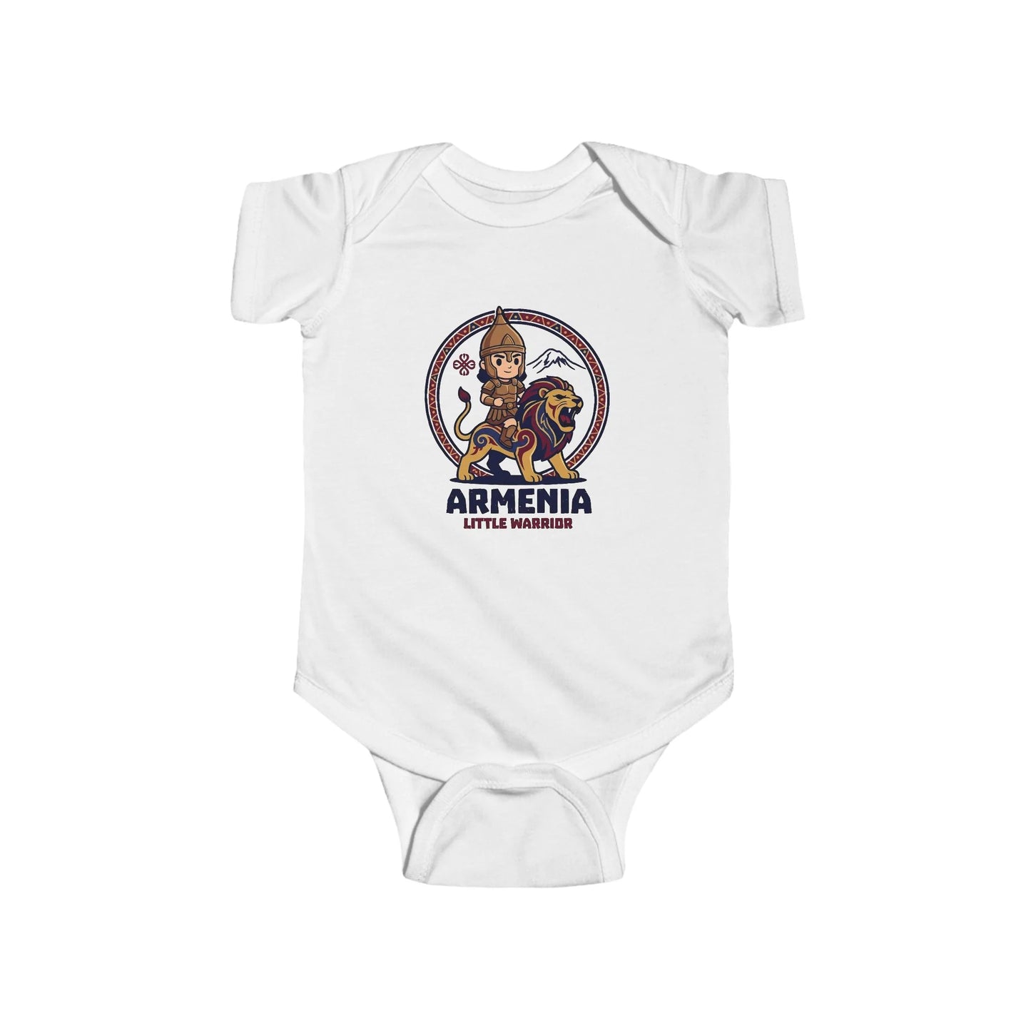 Armenia Little Warrior Baby Bodysuit - Infant Armenian Heritage Onesie
