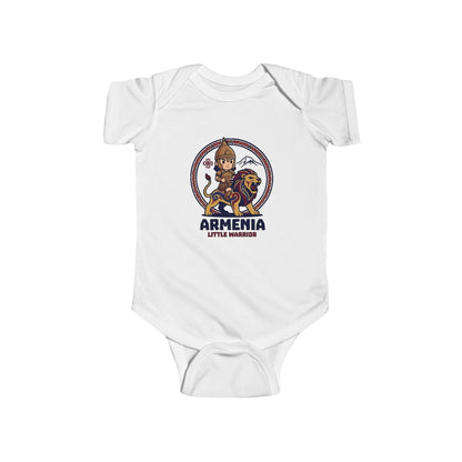 Armenia Little Warrior Baby Bodysuit - Infant Armenian Heritage Onesie