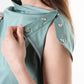 Elegant Satin Cotton Dress In Mint: Black / XL