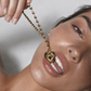 Sacred Heart Lariat — Black and Gold