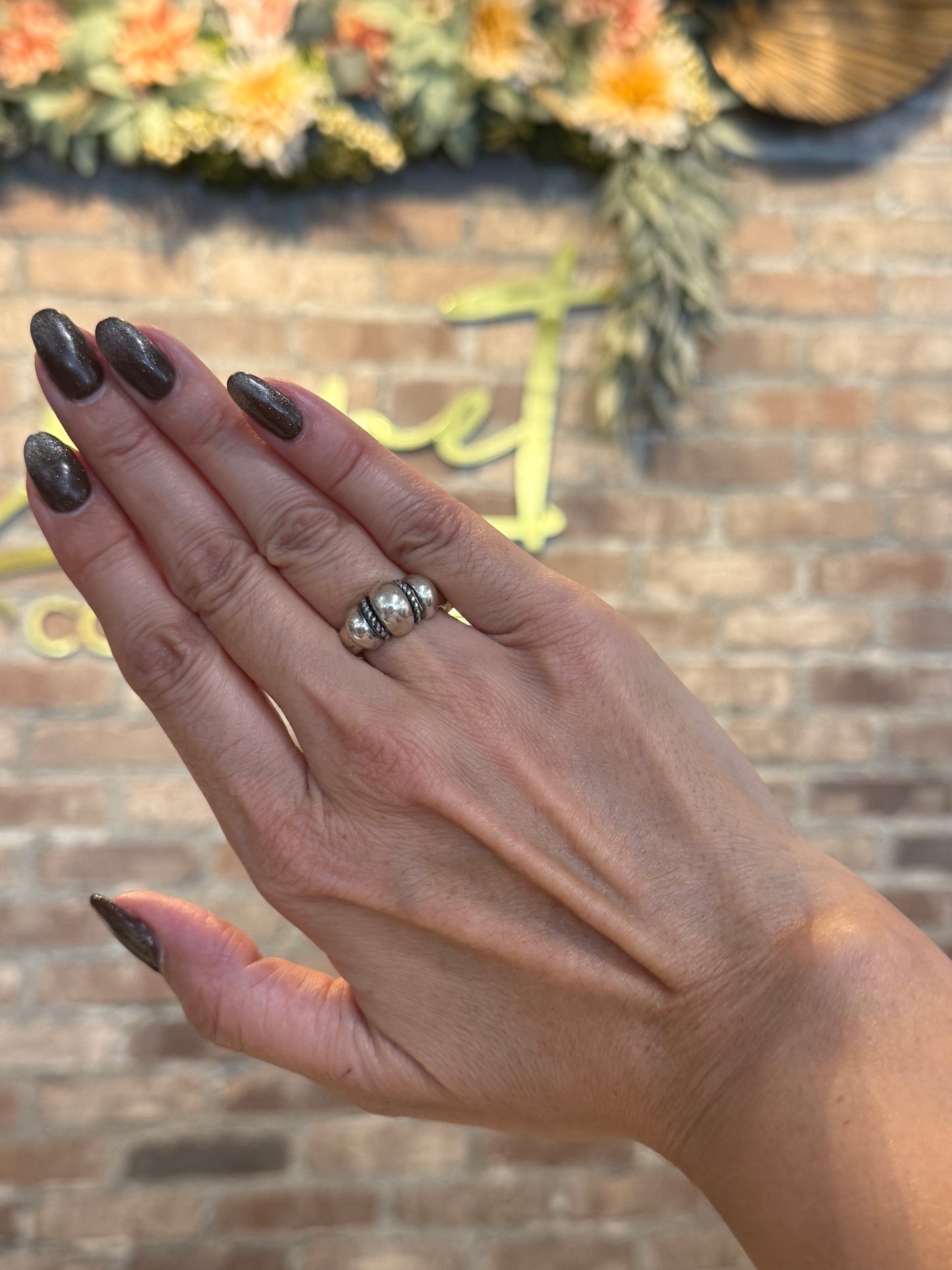 Heritage Bead Silver Ring