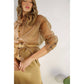 SHEER LONG SHIRTS AND SATIN LONG SKIRTS SET: BRONZE GOLD