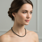 Hematite and Nylon Necklace