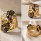 Smoky Grey Swarovski Crystal Statement Ring