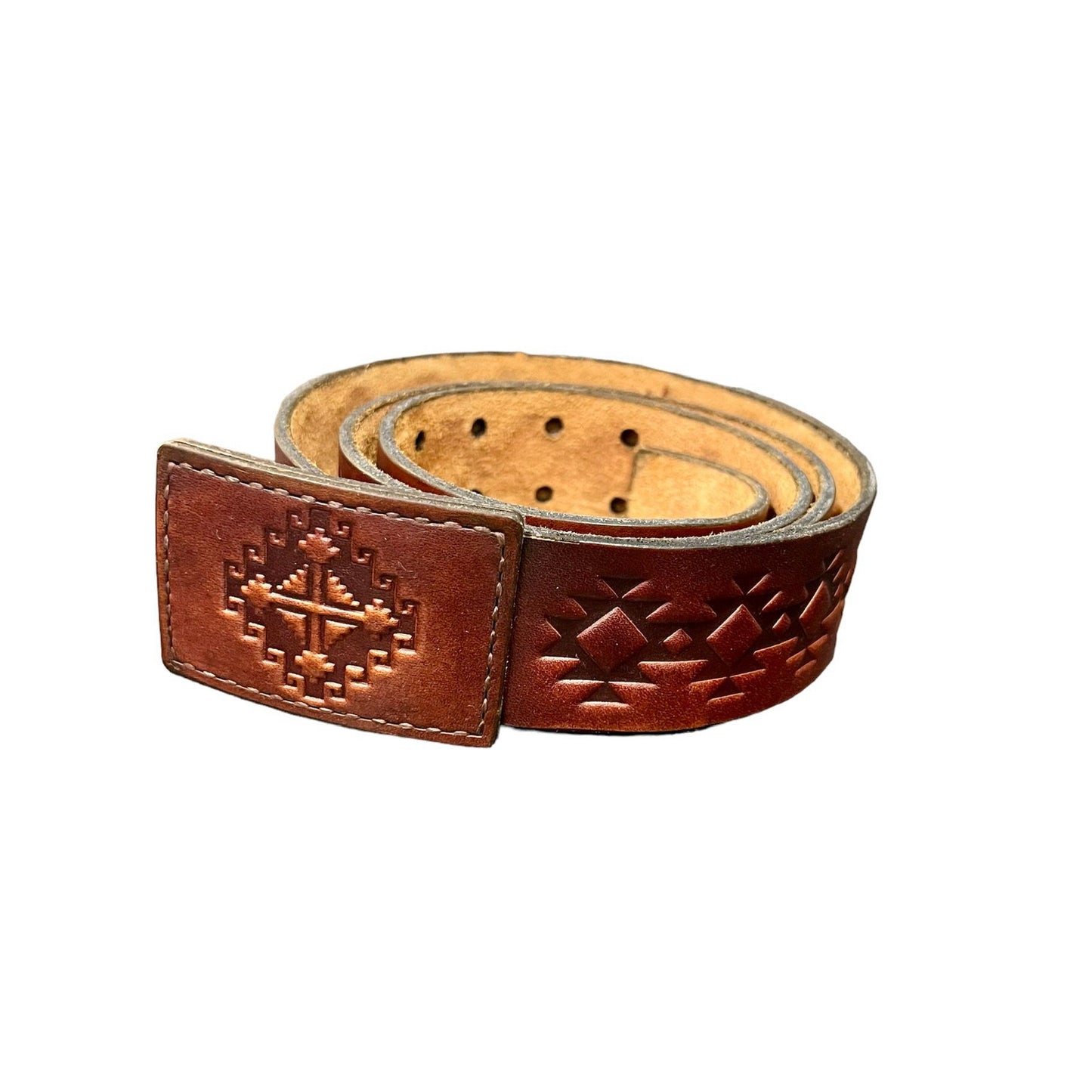 Leather Belt with Cross