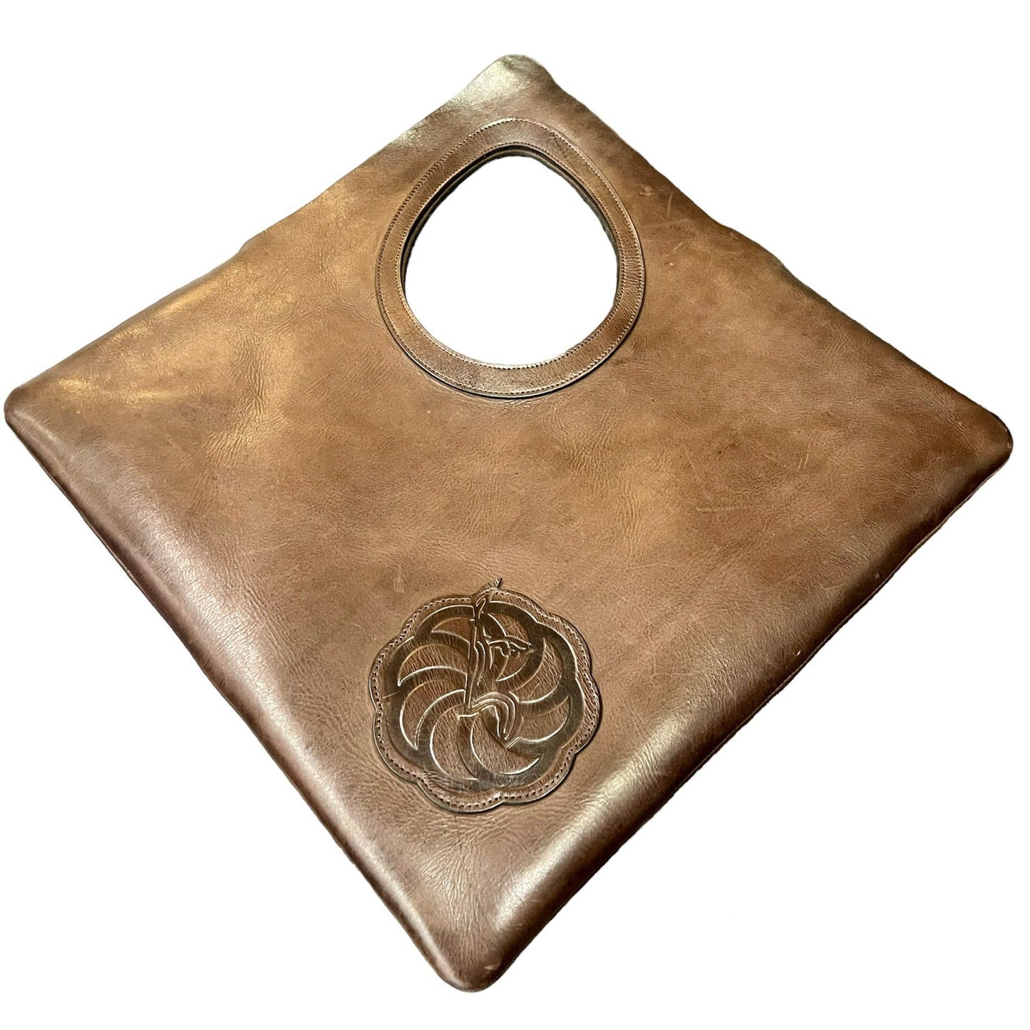 Eternity Symbol Genuine Leather Brown Bag