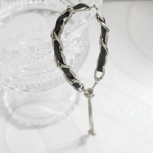 Chanel-Inspired Titanium  Bracelet